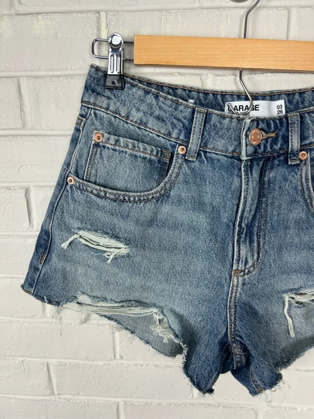 Garage Denim Festival Shorts Size 3/26